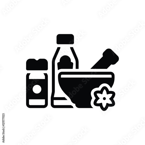 Black solid icon for seasoning