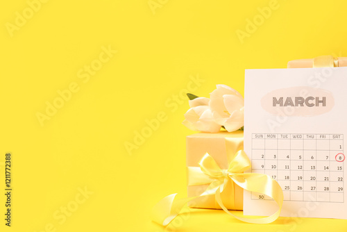 Gift box, calendar and tuli...