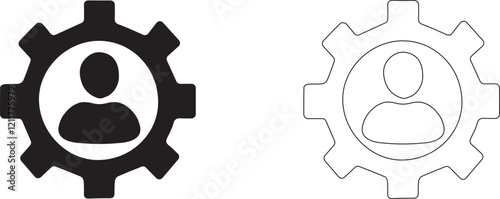 Soft skills vector icon.
User management logo. 
