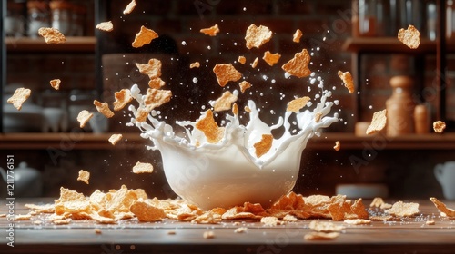 Wallpaper Mural Cereal milk splash kitchen breakfast ad Torontodigital.ca