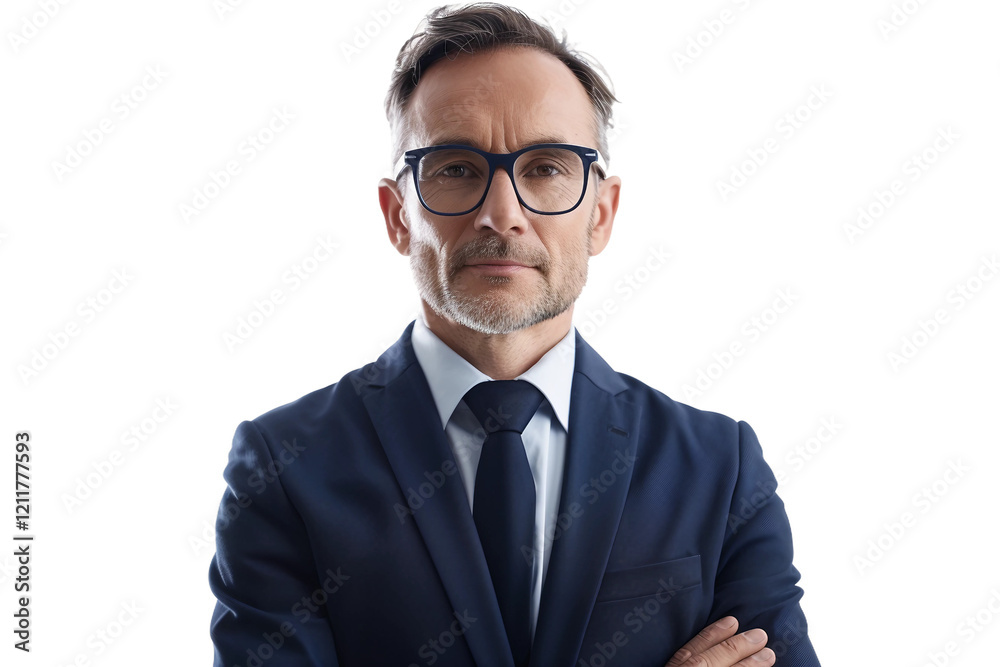 Influential Politician Presenting in Formal Attire Isolated on Transparent Background Influential Politician Presenting in Formal Attire Isolated on Transparent Background