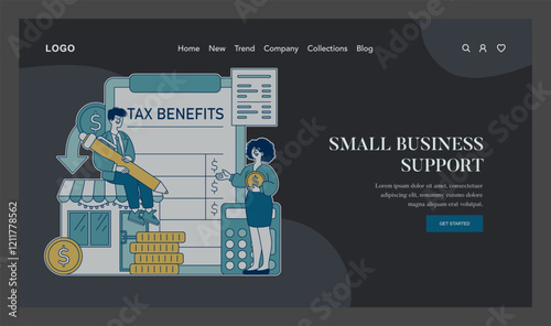 Tax Relief. Flat Vector Illustration