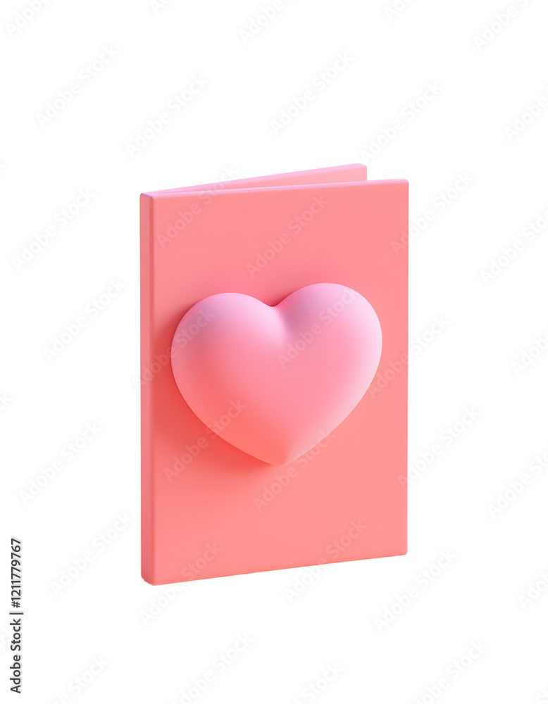 Pink Heart on Book Romantic Valentine's Gift Idea
