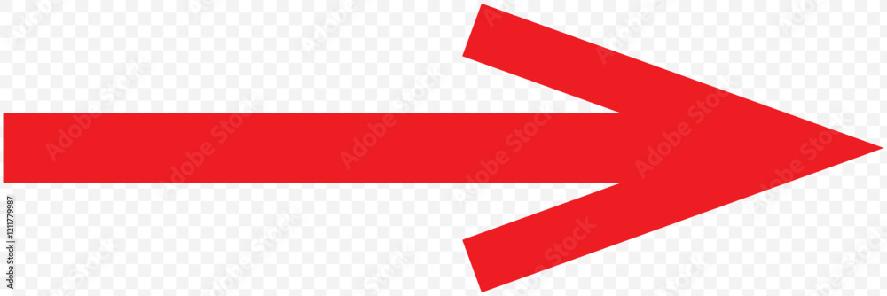 Fototapeta premium Horizontal long Red straight arrow icon. Eps 10.