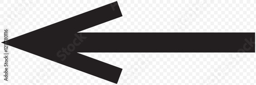 Straight pointed arrow icon. Black arrow pointing to the right. Black direction pointe. Eps 10.