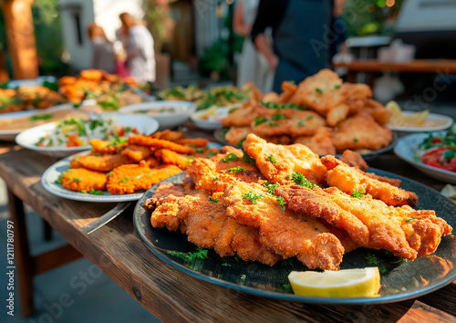 many different kinds of wiener schnitzel, austrian food