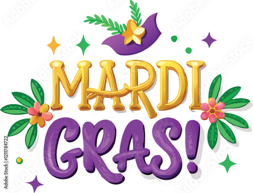 Colorful Mardi Gras Elements for Event Branding