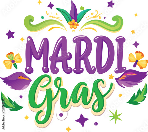 Vibrant Mardi Gras Celebration Vector Design