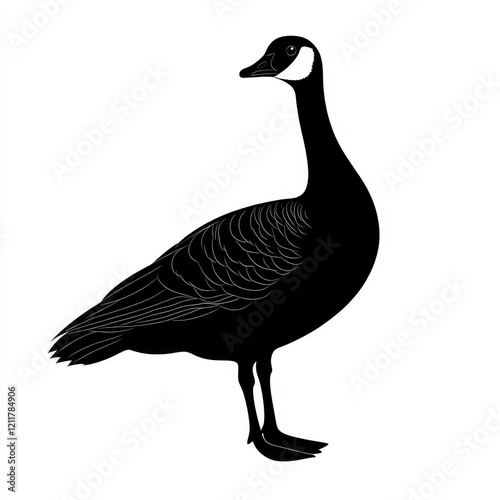 Silhouette of a Canada Goose