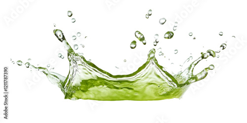 Wallpaper Mural green water splash Isolated on White Background Torontodigital.ca