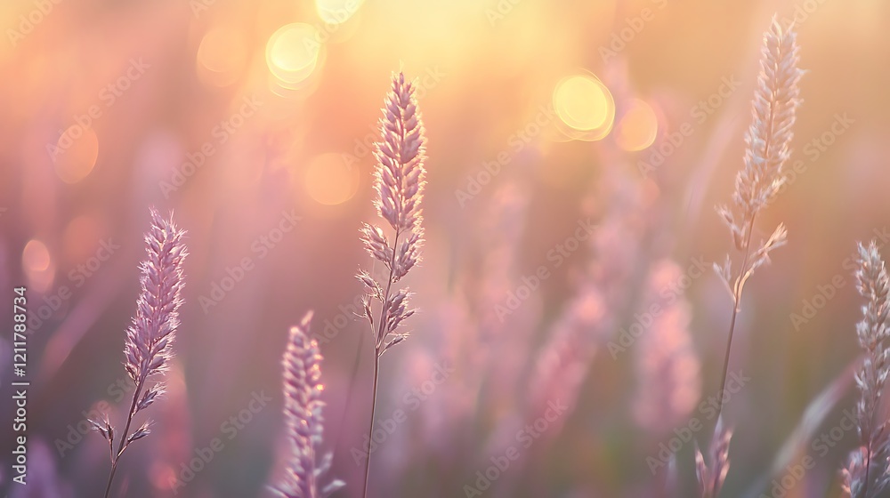Obraz premium Soft focus bokeh light patterns in warm tones