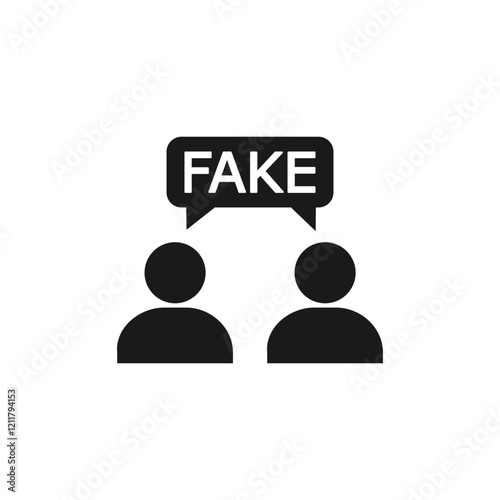 Fake review line icon. Social propaganda sign icon  isolated on white background.