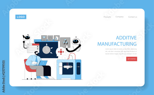 Production Automation. Flat Vector Illustration