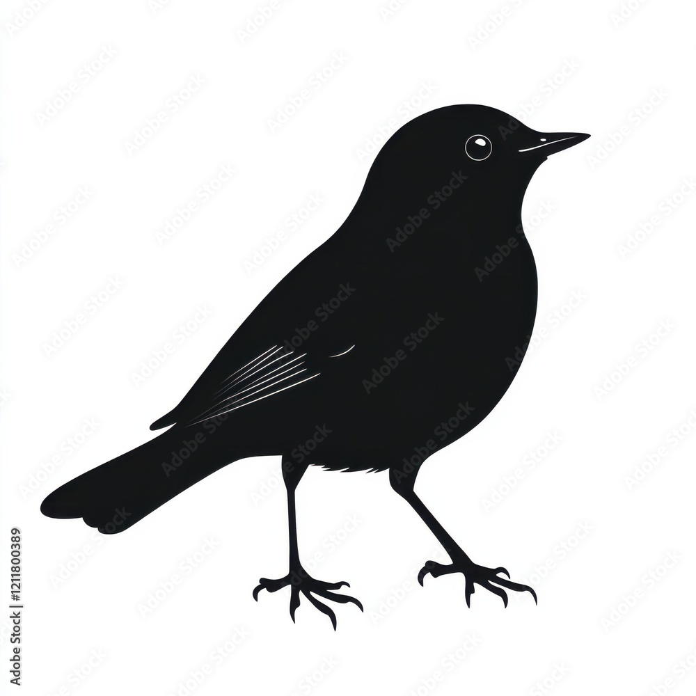 Fototapeta premium Silhouette of a small bird