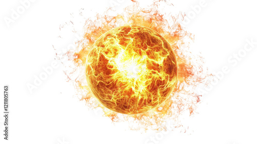 Star, a cosmic object of high temperature and luminosity, a natural source of light and heat in the universe isolated on transparent background