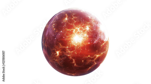 Star, a glowing sphere of plasma that produces energy and illuminates space isolated on transparent background