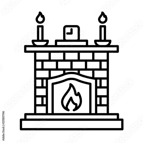 fireplace outline style