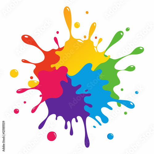 colorful splashes