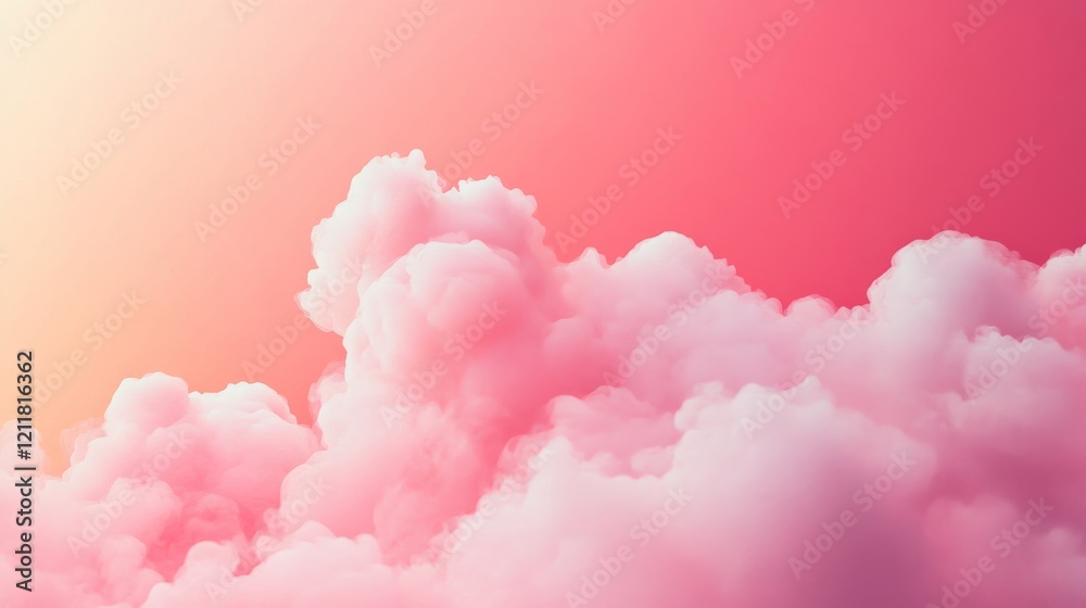 Soft Pink Clouds Against a Pastel Gradient Sky at Sunset Soft Pink Clouds Against a Pastel Gradient Sky at Sunset