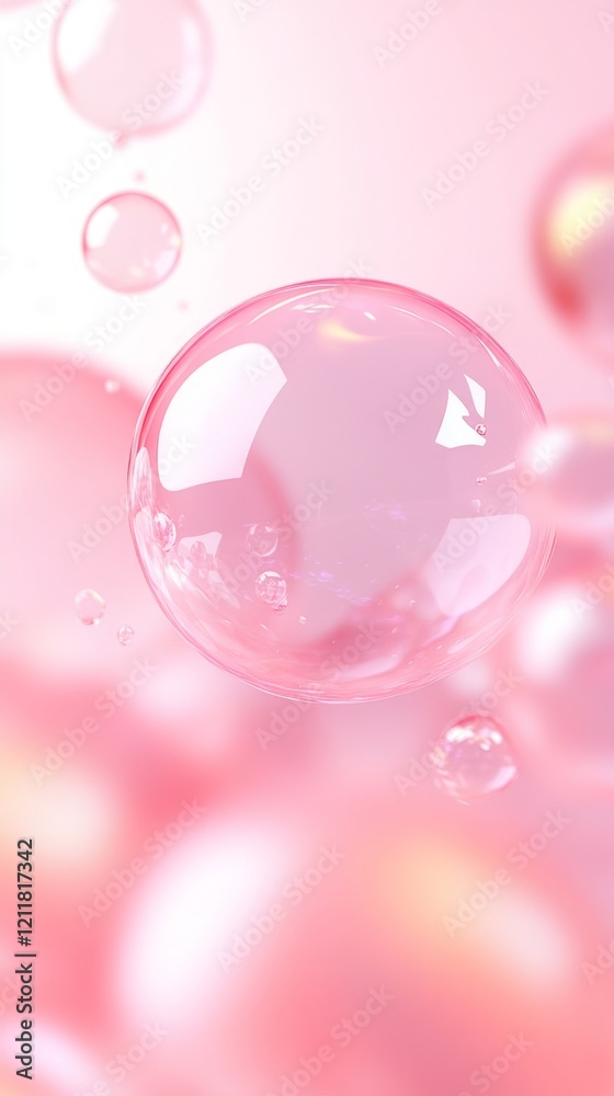 Soft Delicate Pink Bubbles on a Light Background for Aesthetic Themes Soft Delicate Pink Bubbles on a Light Background for Aesthetic Themes