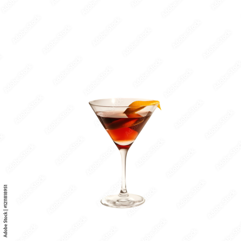 A classic cocktail garnished with an orange twist, served in a martini glass. Perfect for a sophisticated evening. A classic cocktail garnished with an orange twist, served in a martini glass. Perfect for a sophisticated evening.