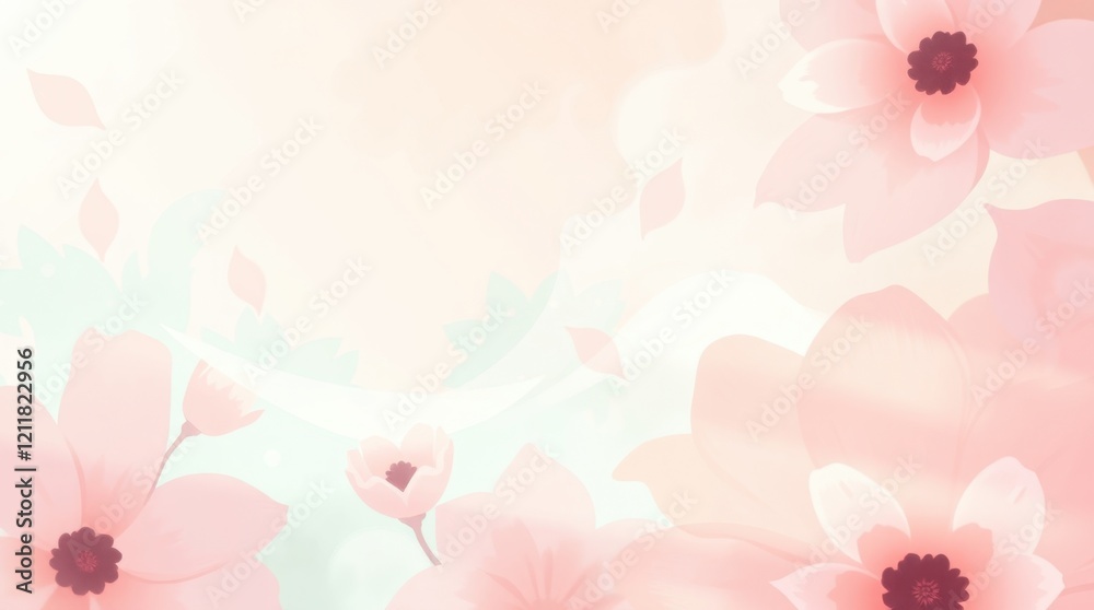 Soft pastel blossoms dancing in a gentle breeze evoke feelings of serenity and springtime renewal Soft pastel blossoms dancing in a gentle breeze evoke feelings of serenity and springtime renewal