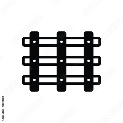 Black solid icon for fence