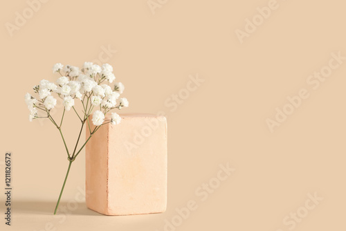 White gypsophila flowers wi...