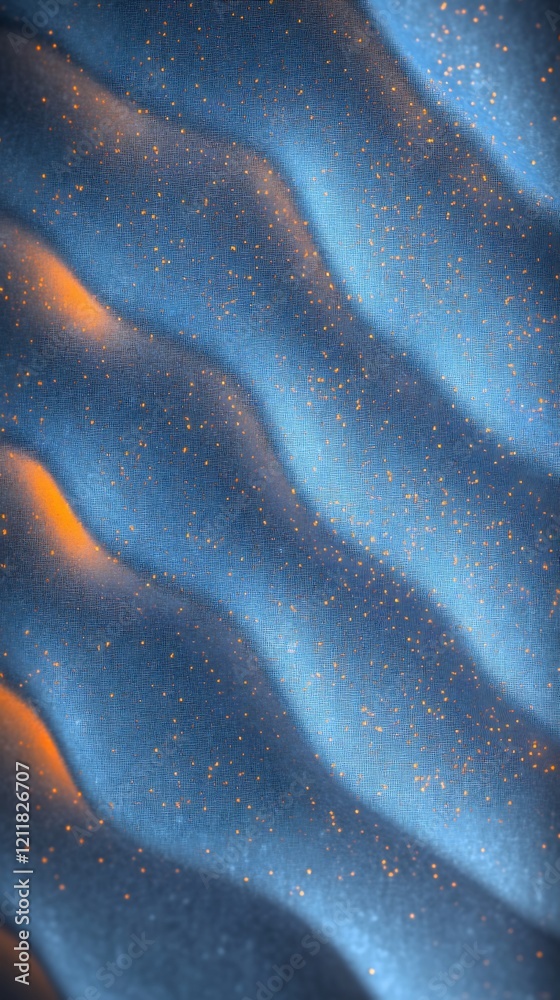 Obraz premium Abstract Blue and Orange Waves Texture. AI Generated