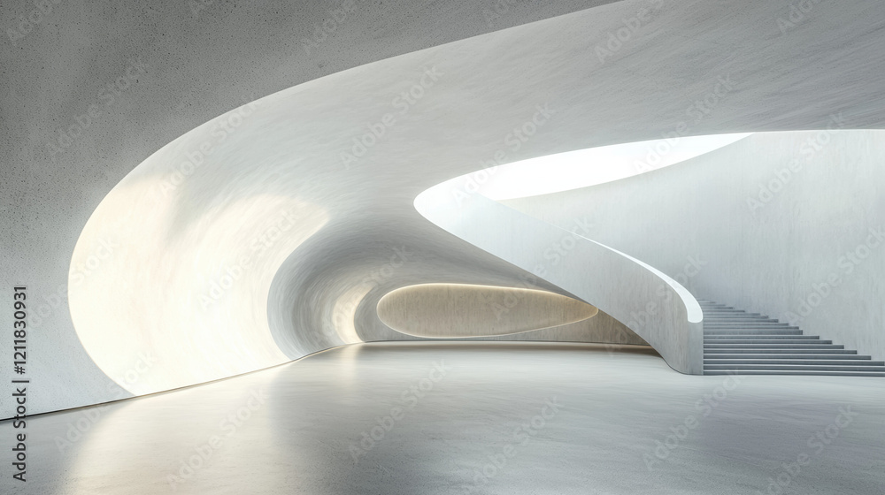 The background features with smooth lines and curves, color white and gray, creating a minimalist yet elegant atmosphere. The background features with smooth lines and curves, color white and gray, creating a minimalist yet elegant atmosphere.