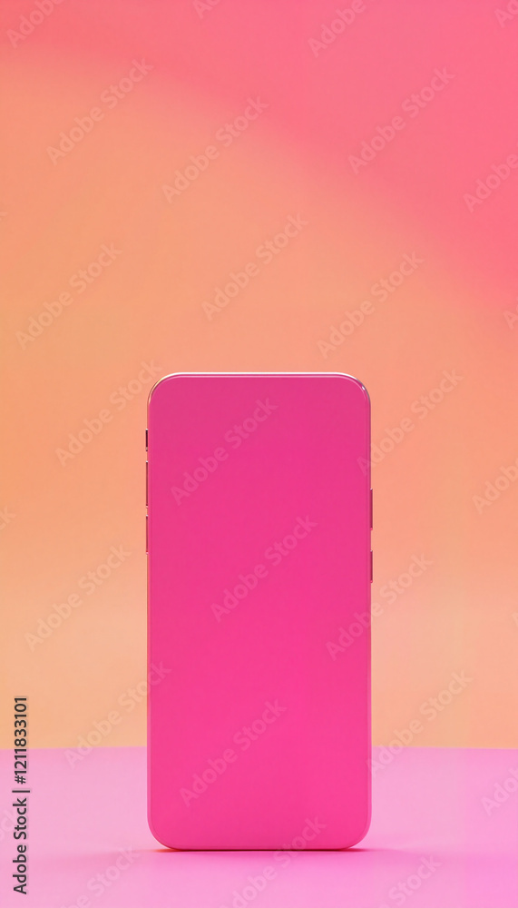 Smartphone Mockup With Gradient Background Smartphone Mockup With Gradient Background