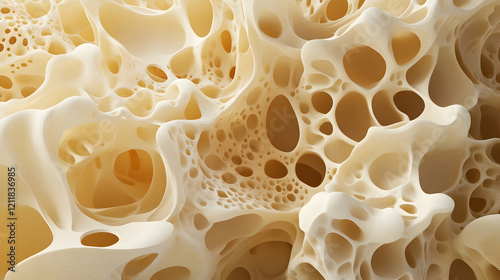 Wallpaper Mural Abstract porous structure, organic texture, background, scientific visualization, medical illustration Torontodigital.ca