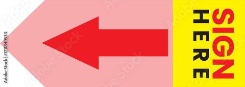 Vector icon sign here
