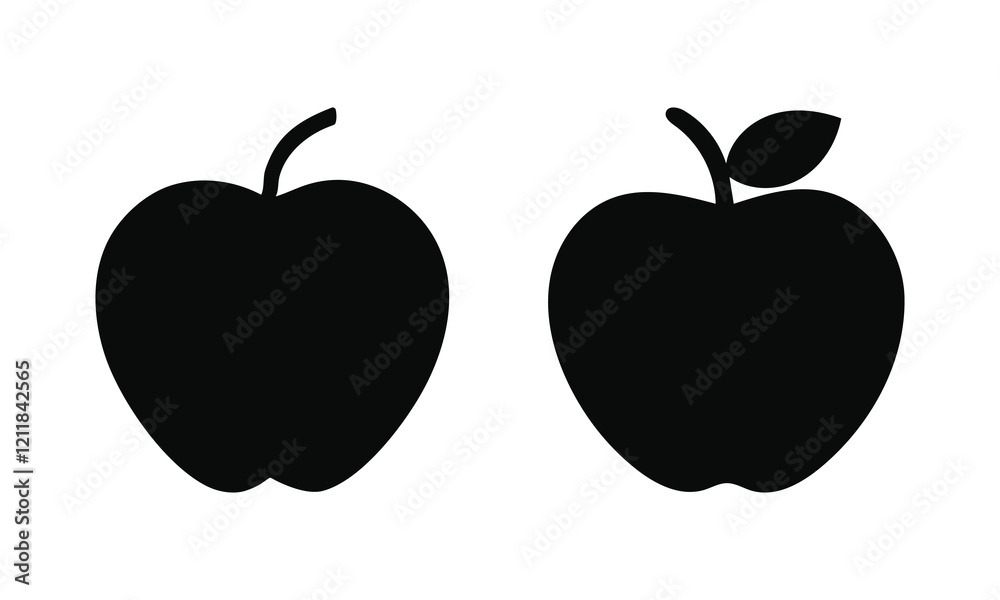 Apple Silhouette Collection - Minimalist Icons bundle and vector. Apple Silhouette Collection - Minimalist Icons bundle and vector.