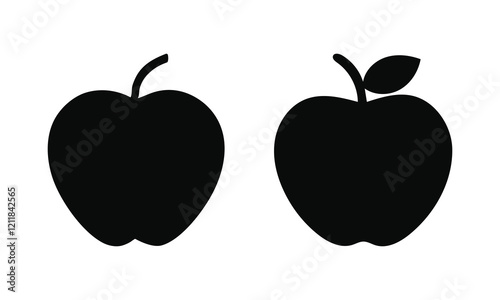 Apple Silhouette Collection - Minimalist Icons bundle  and vector.