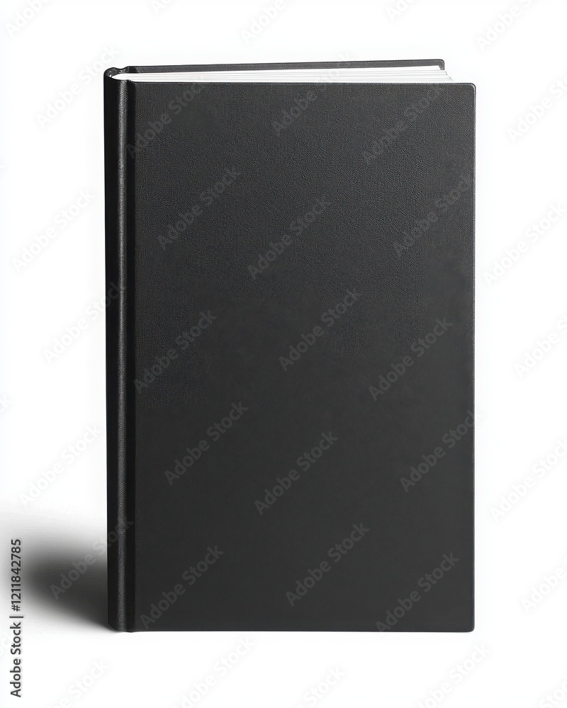 Plain Black Hardcover Book on White Background with Shadow Effect Plain Black Hardcover Book on White Background with Shadow Effect