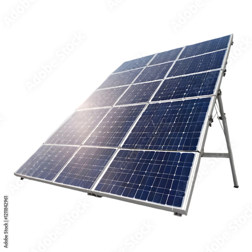 solar panels on white background