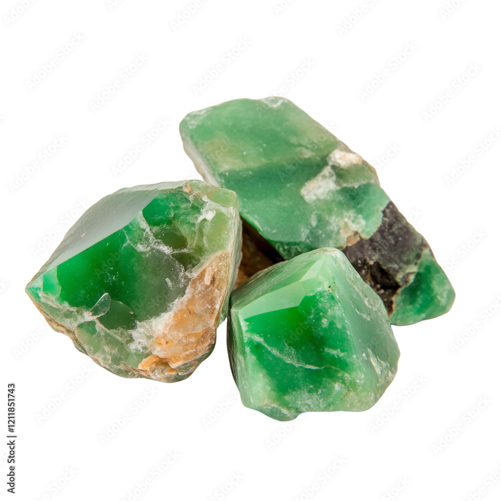 Chrysoprase polished isolated on white Chrysoprase polished isolated on white