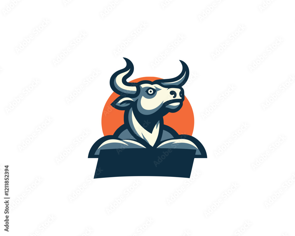 Naklejka premium Cow logo vector. Animal farm. Cow icon. Dairy product symbol vector illustration.