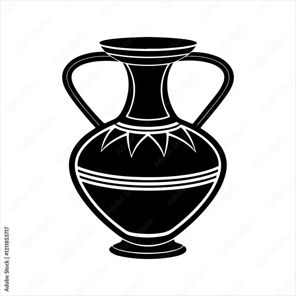 Vase vector silhouette design Vase vector silhouette design