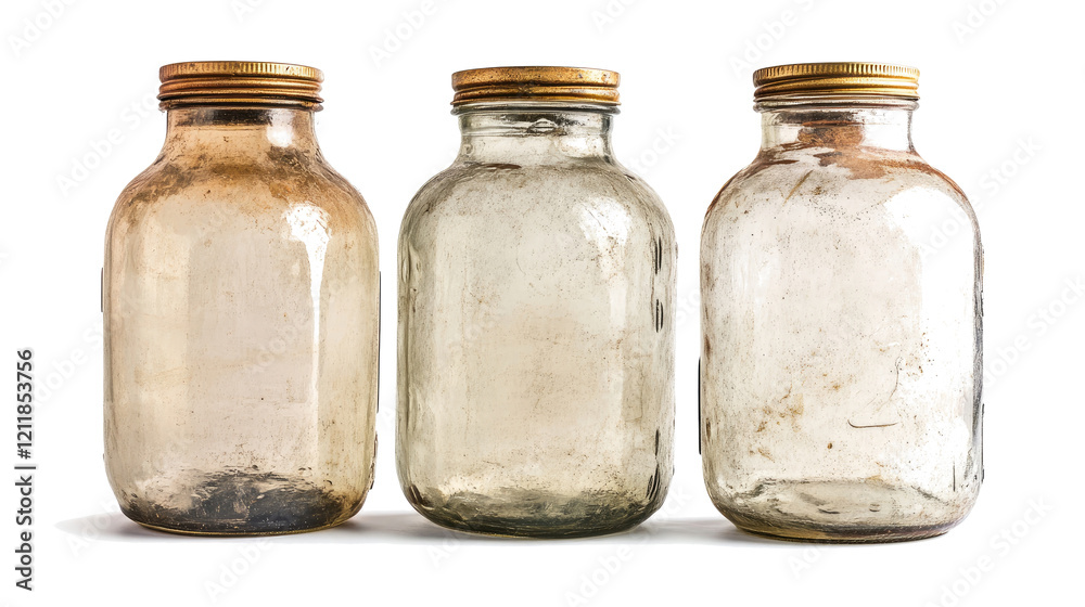 Set of Mason Jars Isolated on a Transparent Background Generative AI Set of Mason Jars Isolated on a Transparent Background Generative AI
