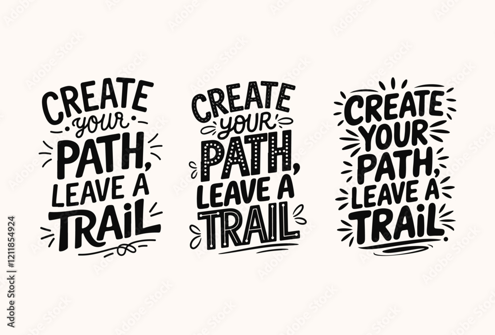 Obraz premium motivational quotes typography poster design set