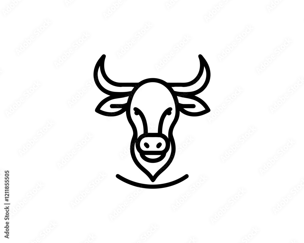 Cow logo vector. Animal farm. Cow icon. Dairy product symbol vector illustration. Cow logo vector. Animal farm. Cow icon. Dairy product symbol vector illustration.