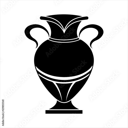 Vase vector silhouette design