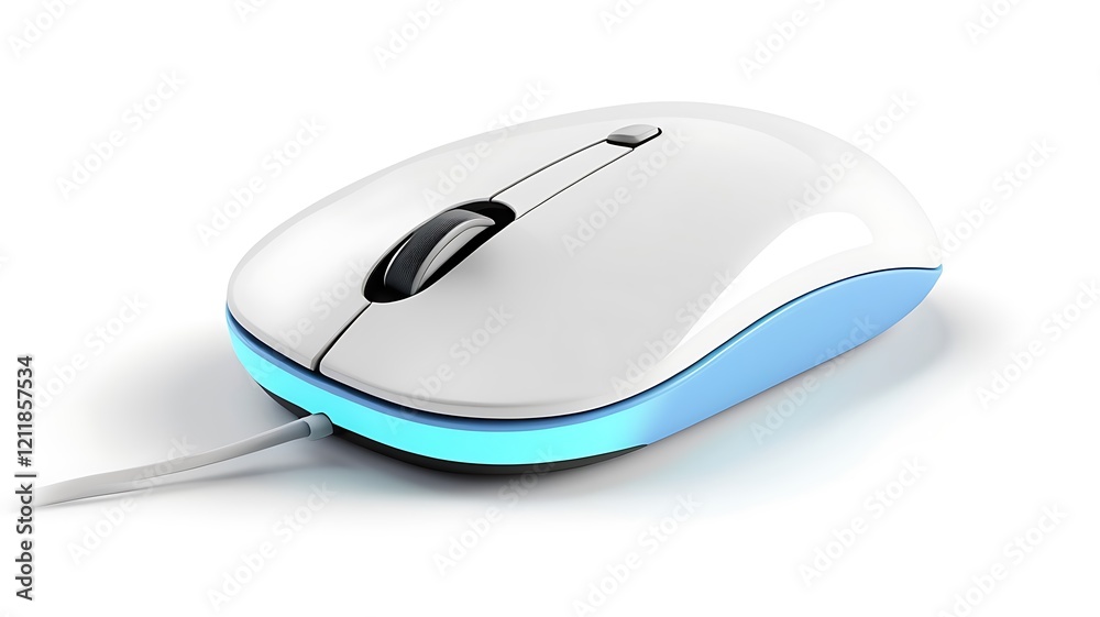 Minimal cartoon computer mouse icon, ergonomic design, isolated on a white background, 3D rendering. Minimal cartoon computer mouse icon, ergonomic design, isolated on a white background, 3D rendering.