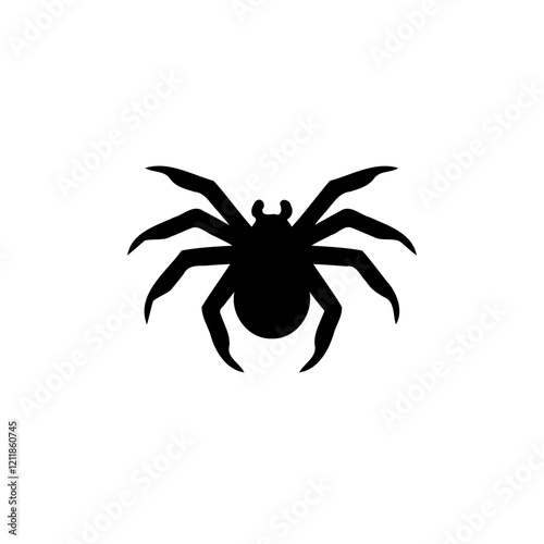 Black Silhouette of a Spider