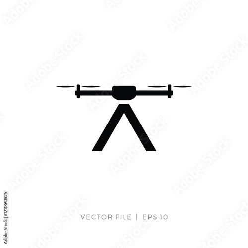 drone aero fly letter A logo