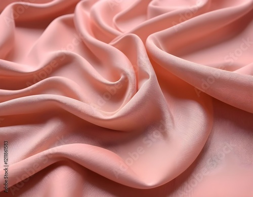 Elegant luxury background peach pink textured fashion fabric background, wasps of an ultra-light transparent cloth, cosmetic brand presentation, luxury beauty cloth backdrop or advertising, feminine
