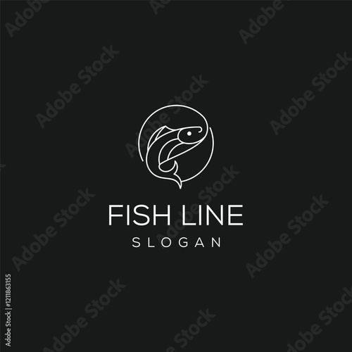 Line Art Fish Vector Logo Design Inspirations