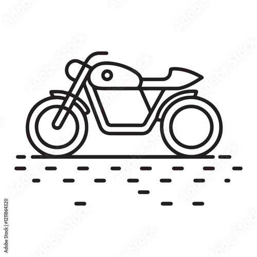 motorcycle icon designed in line style and set with editable strokes in transport icon theme